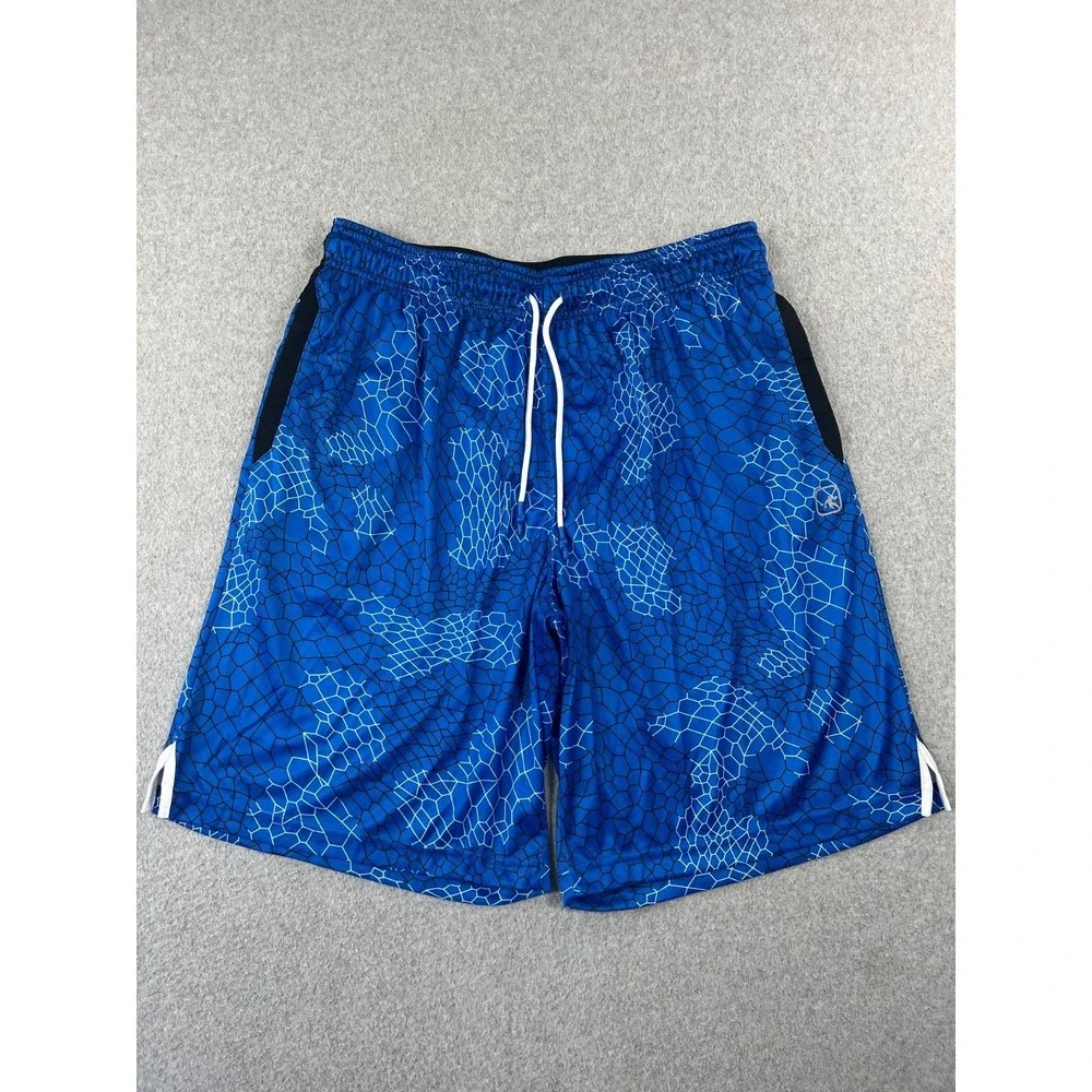 AND 1 Basketball Short Mens L Supreme Blue Geometric Print 11